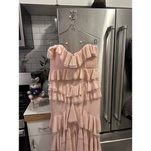 Michael Costello X Revolve Oleksandra Gown In Blush-Nude SzL Prom Perfect Formal